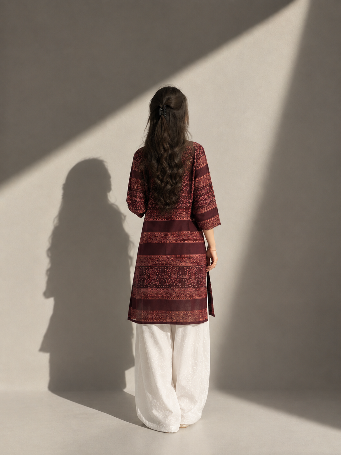 Maroon kurti set
