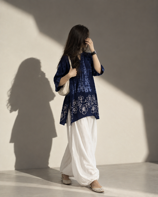 Deep blue kurti set