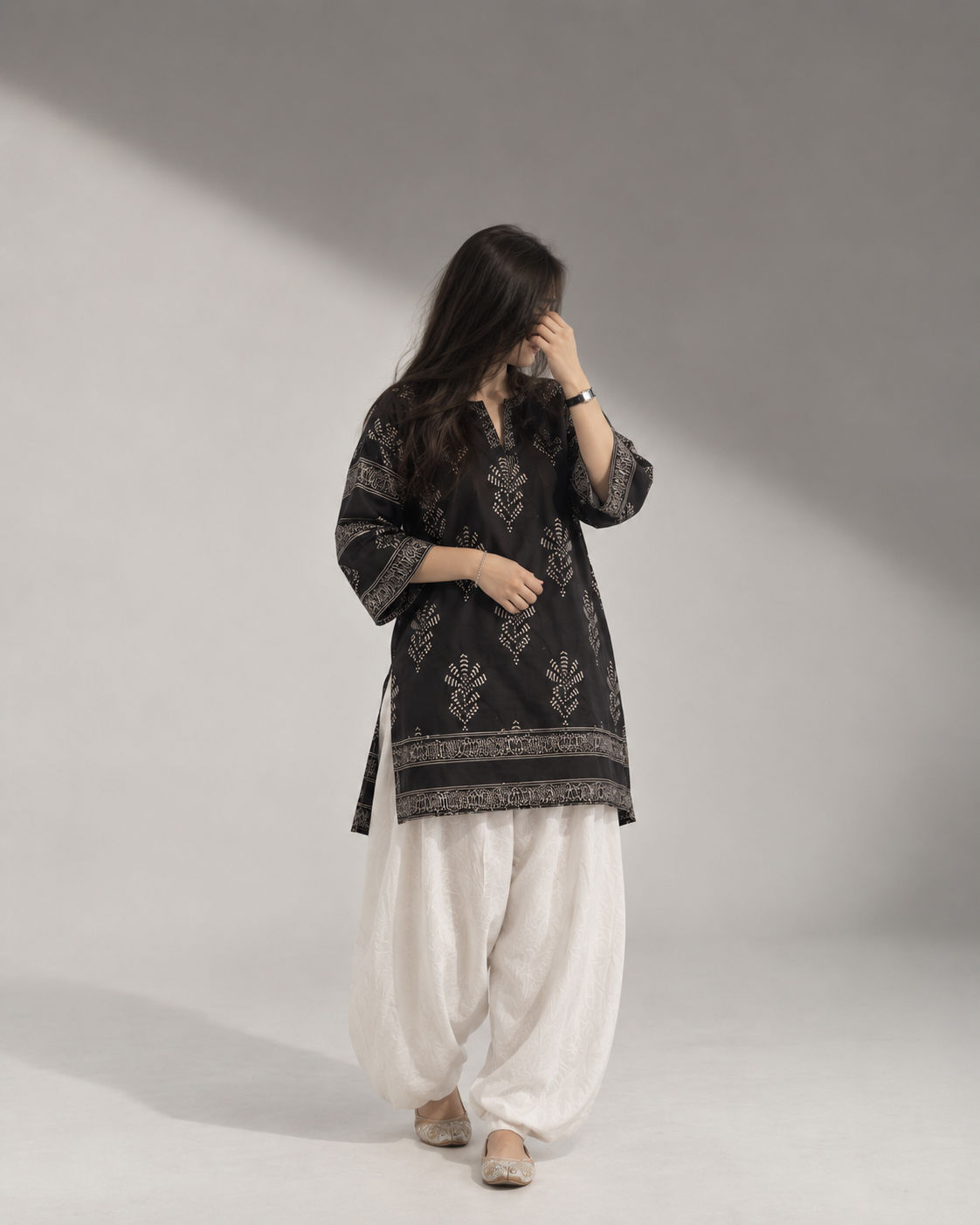 Black kurti set