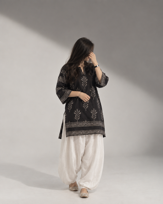 Black kurti set