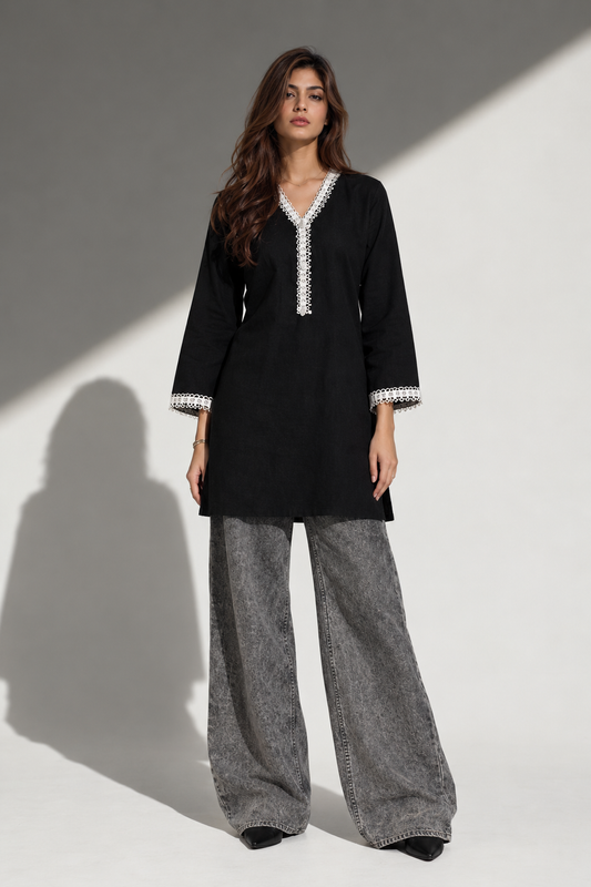 Black Indian kurti