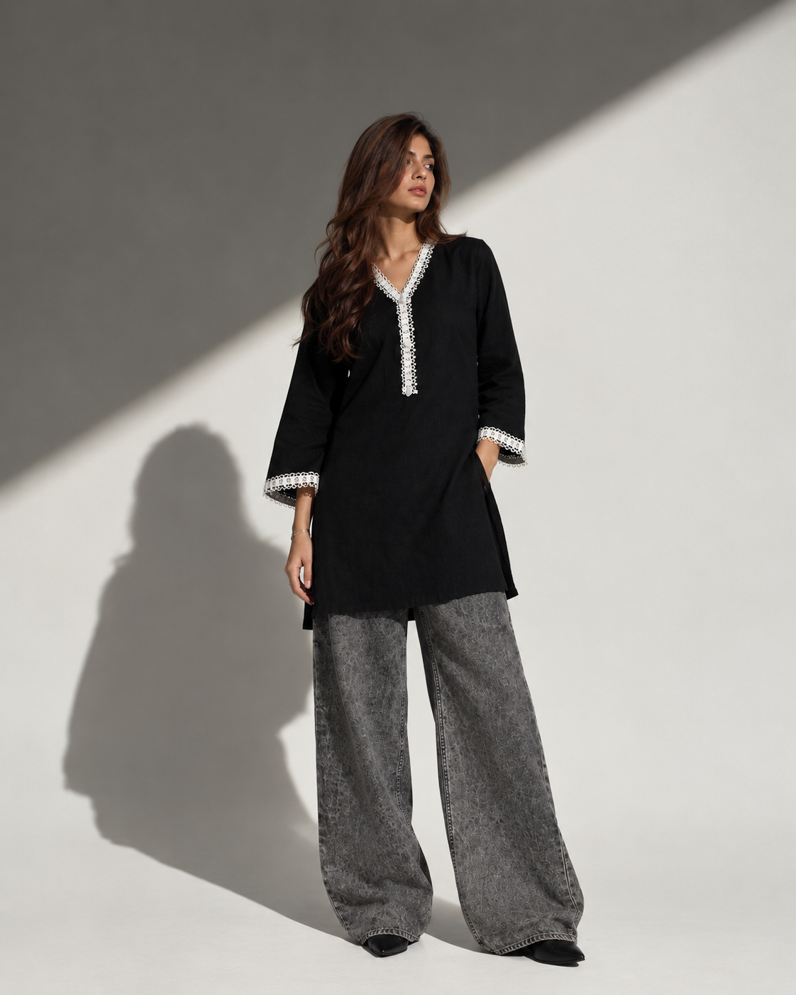 Black Indian kurti