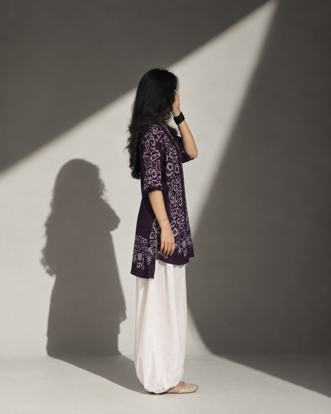 short kurti with balloon pants
