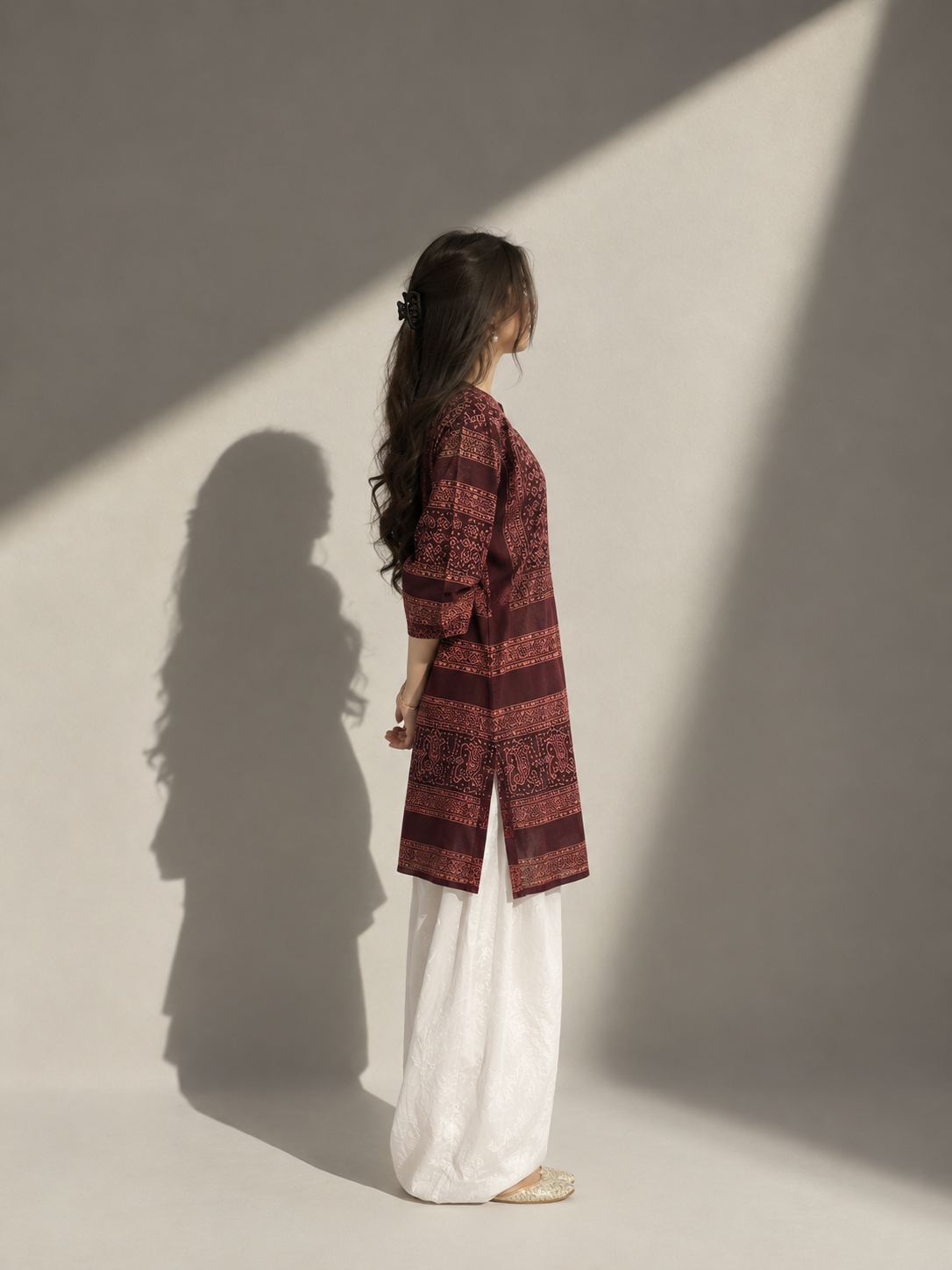 Maroon kurti set