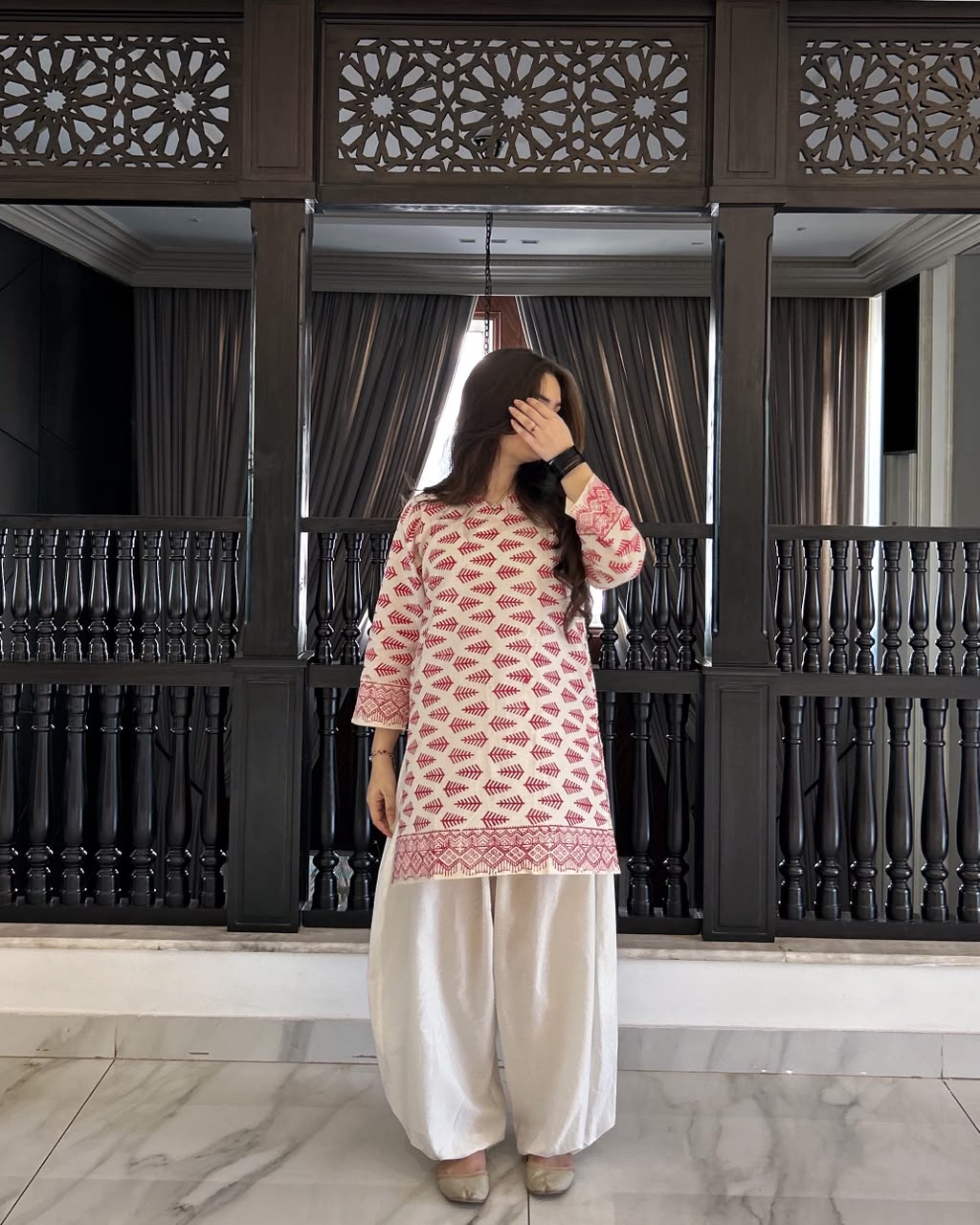 Pink kurti set