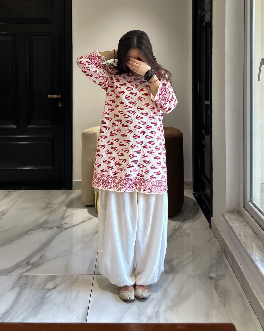 Pink kurti set