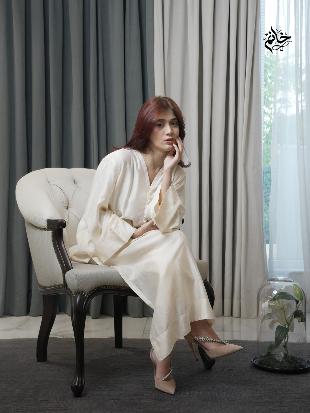 Ivory silk set